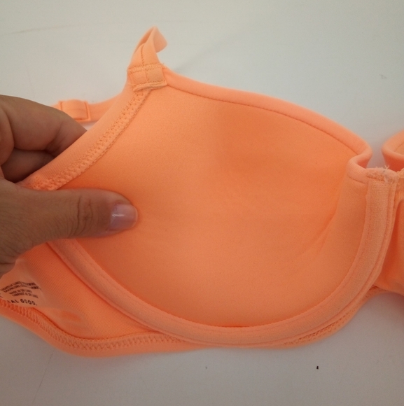 Aerie Lightly Lined Underwire Bra Real Good 34B Orange Peach 2022 Straps - Picture 7 of 11